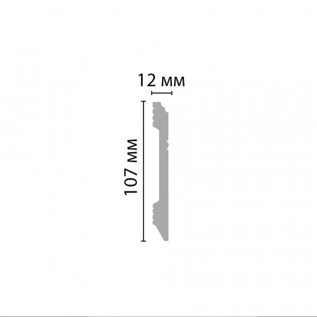 DM | БЕЛЫЙ МАТОВЫЙ | DECOMASTER D105-115ДМ (107*12*2400мм) DM | БЕЛЫЙ МАТОВЫЙ | DECOMASTER D105-115ДМ (107*12*2400мм)