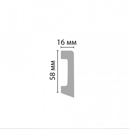 DM | БЕЛЫЙ МАТОВЫЙ | DECOMASTER D234-115ДМ (58*16*2400мм) DM | БЕЛЫЙ МАТОВЫЙ | DECOMASTER D234-115ДМ (58*16*2400мм)