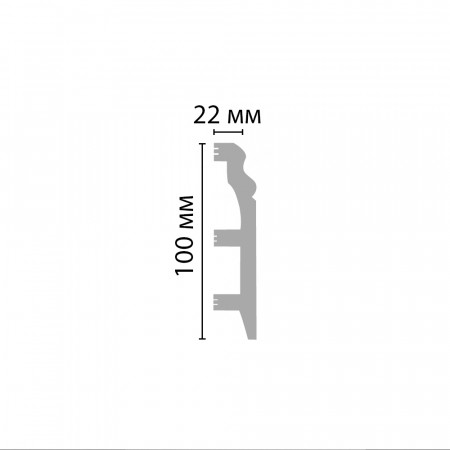 DM | БЕЛЫЙ МАТОВЫЙ | DECOMASTER D232-115ДМ (100*22*2400мм) DM | БЕЛЫЙ МАТОВЫЙ | DECOMASTER D232-115ДМ (100*22*2400мм)