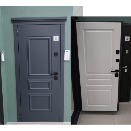 Классик ТЕРМО / муар рал 7024 / аляска / Line Door