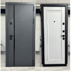 АЛЬФА ДЕКАНТО 1 / ПВХ Графит / ПВХ Аляска / Line Door