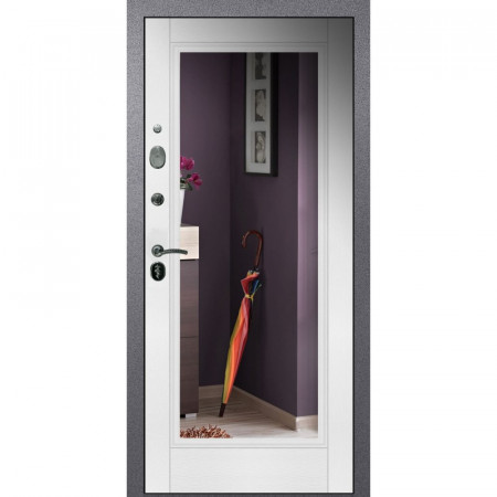 Мега Зеркало  / Черный букле / Роял Вуд белый / Line Door