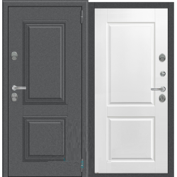 ТЕРМО ГАРАНТ | Букле Черный | ПВХ Белая | Line Door ТЕРМО ГАРАНТ | Букле Черный | ПВХ Белая | Line Door