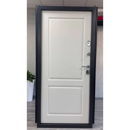 ТЕРМО ГАРАНТ | Букле Черный | ПВХ Белая | Line Door