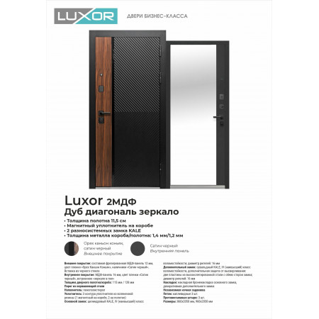 Luxor 2 МДФ ДУБ ДИАГОНАЛЬ / орех каньон коньяк(зеркало) Luxor 2 МДФ ДУБ ДИАГОНАЛЬ / орех каньон коньяк(зеркало)
