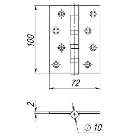 Петля Ajax 4B/P универсальная 100x70x2 Петля Ajax 4B/P универсальная 100x70x2