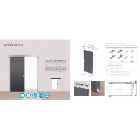 Верхняя Армадилло направляющая Comfort R 60/80/1,8/2000 (2 м)